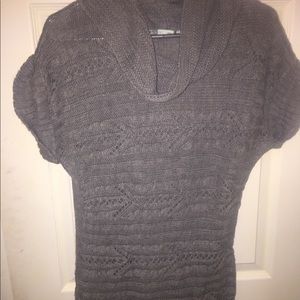 Gray tunic sweater